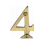 M Marcus Heritage Brass Numeral 4 - Face Fix 51mm 